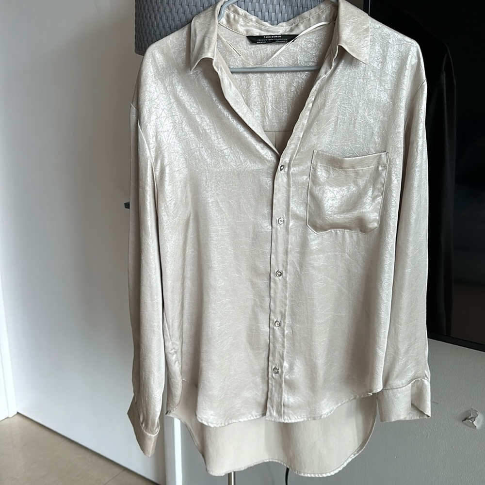 Gold metallic blouse